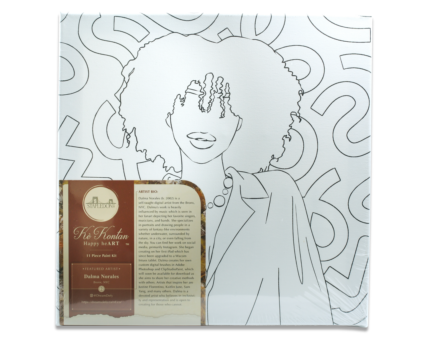 unopened Ke Kontan Paint Kit of artwork titled Dignified Woman by artist Dalma Norales