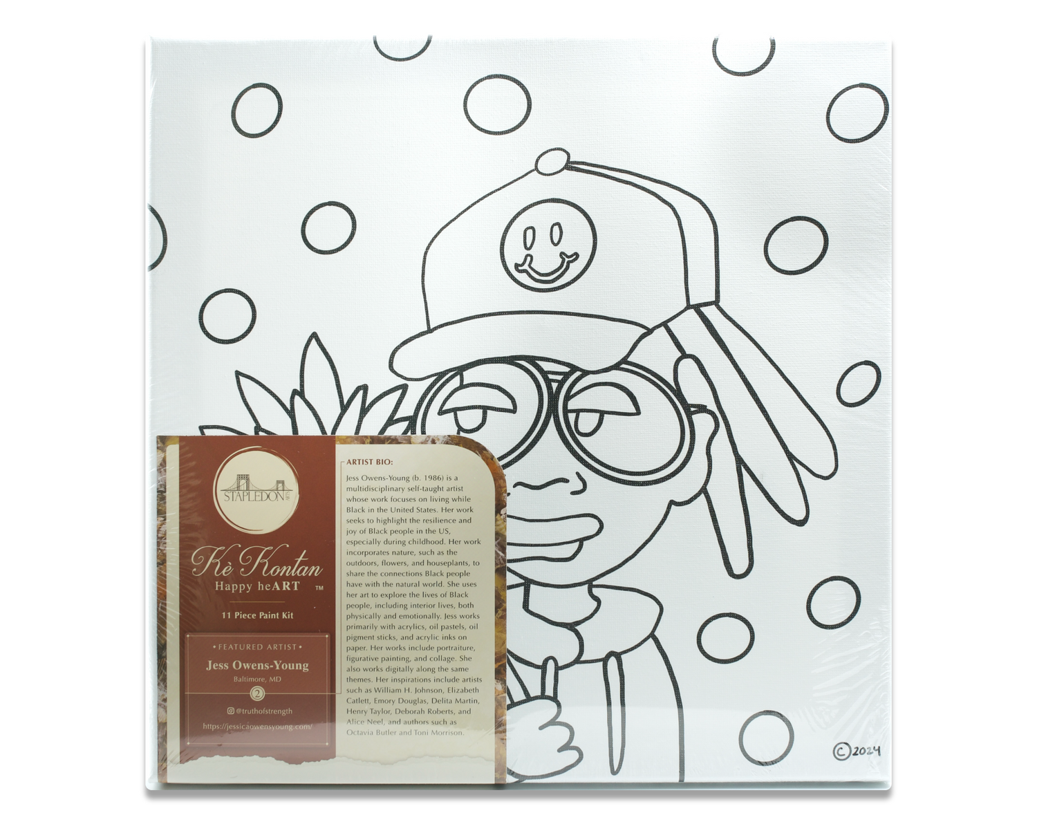 unopened Ke Kontan Paint Kit of artwork titled Blooming Boy by artist Jess Owens Young