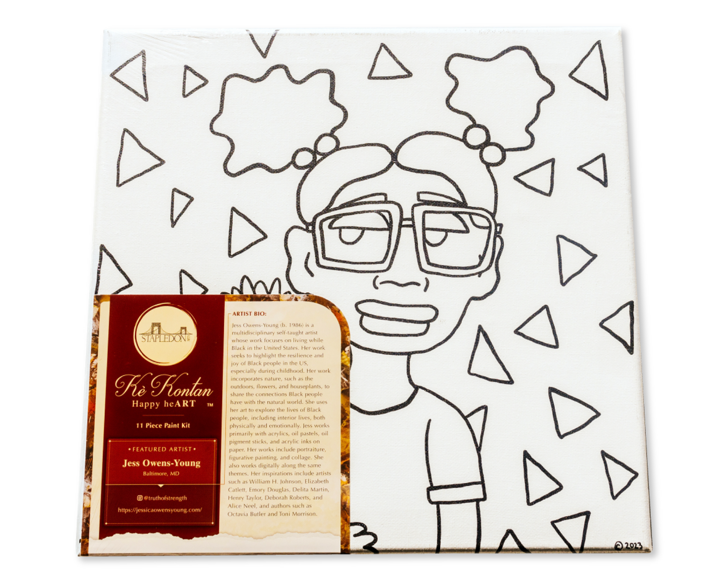 Ke Kontan Paint Kit of artwork titled Blooming Boy by artist Jess Owens Young