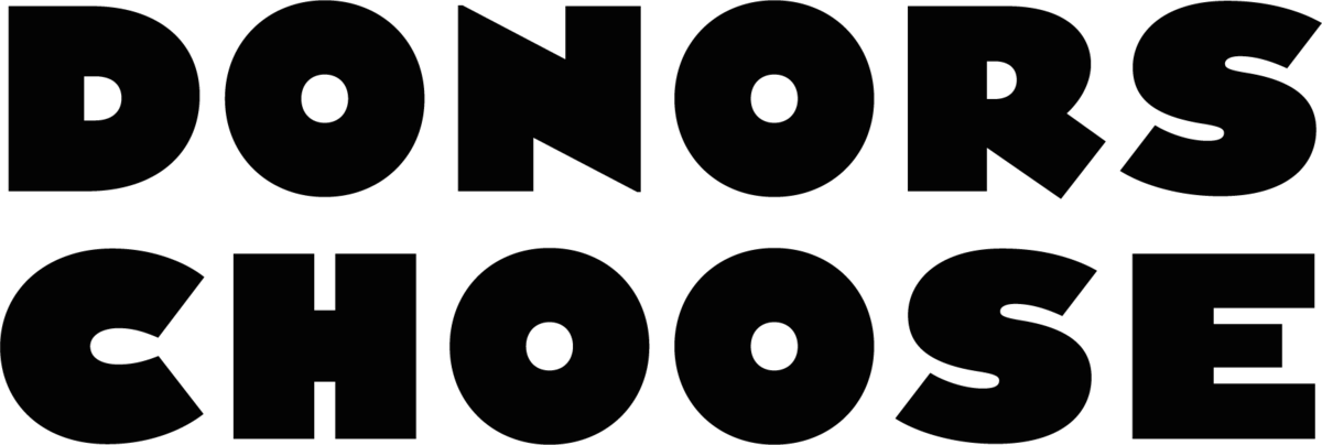Black 'Donors Choose' logo